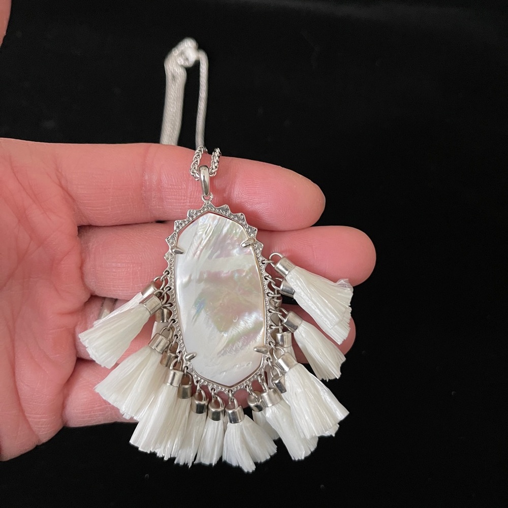 Kendra Scott Betsy Silver Long Pendant Necklace - Picture 4 of 5
